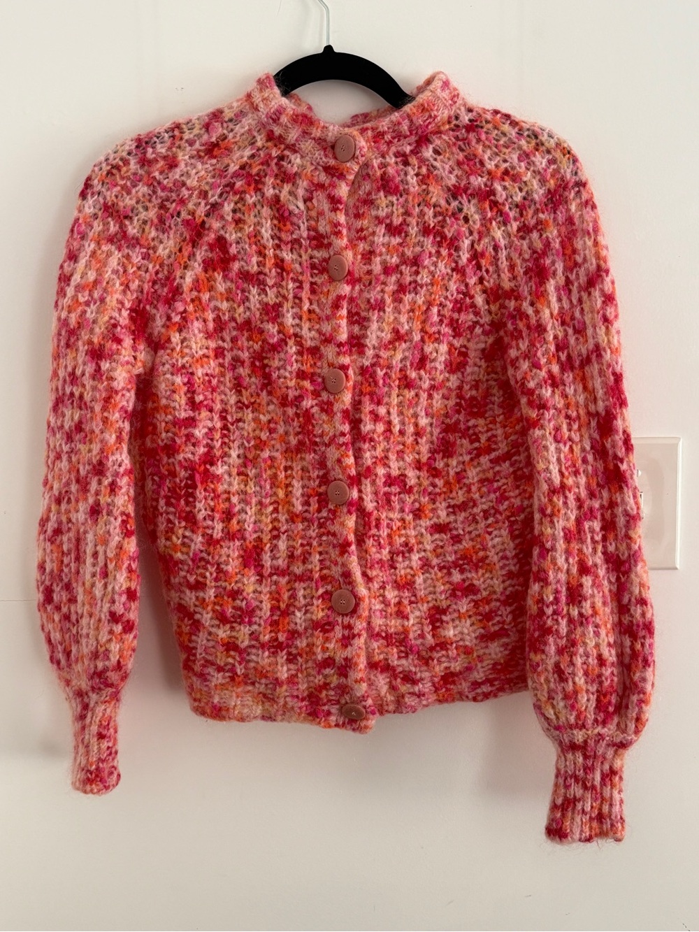 Sézane Émile Cardigan in Multicoloured Pink Orange